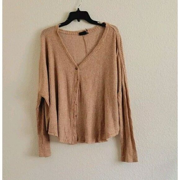 UO Out From Under Jojo Thermal Oversized Cardigan Top Size L - Picture 8 of 8